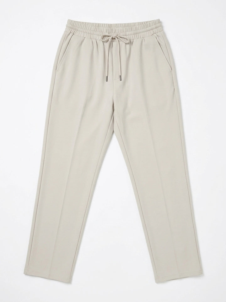 Tapered High Waist Stretch Trouser - Apricot